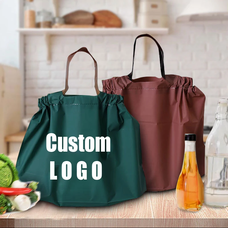 

10/50pcs Drawstring Plastic Bag Customizable LOGO Shopping Bag For Packaging Storage Take-Out Plastic Bag