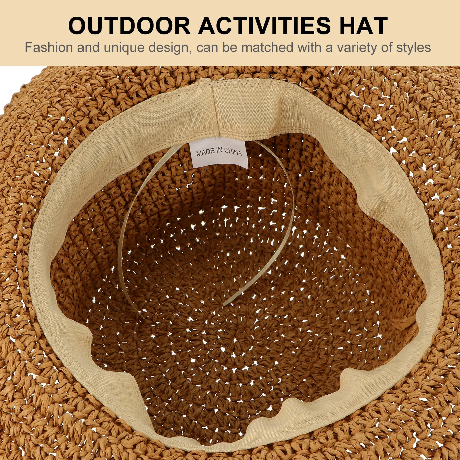 

1Pcs Butterfly Bow Summer Straw Sun Protection Hat Foldable Outdoor Cap Beach Travel Lightweight Summer Hat Outdoor Cap