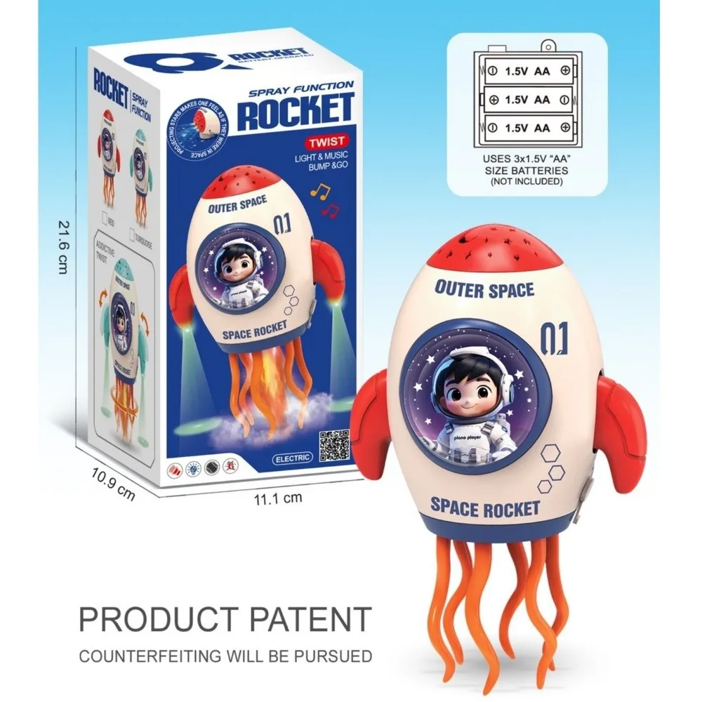 Brinquedo de polvo de dança com luz led, automático, evita obstáculos, som dinâmico e luz, brinquedo de dança de led, torção de oito garras