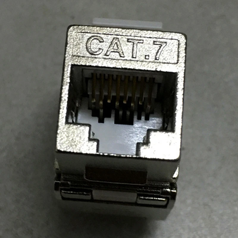 Toolless RJ45 Keystone Cat7 Cat6a Shielded FTP Zinc Alloy Module 10GB Network Keystone Jack Connector Adapter Cat7 Rj45