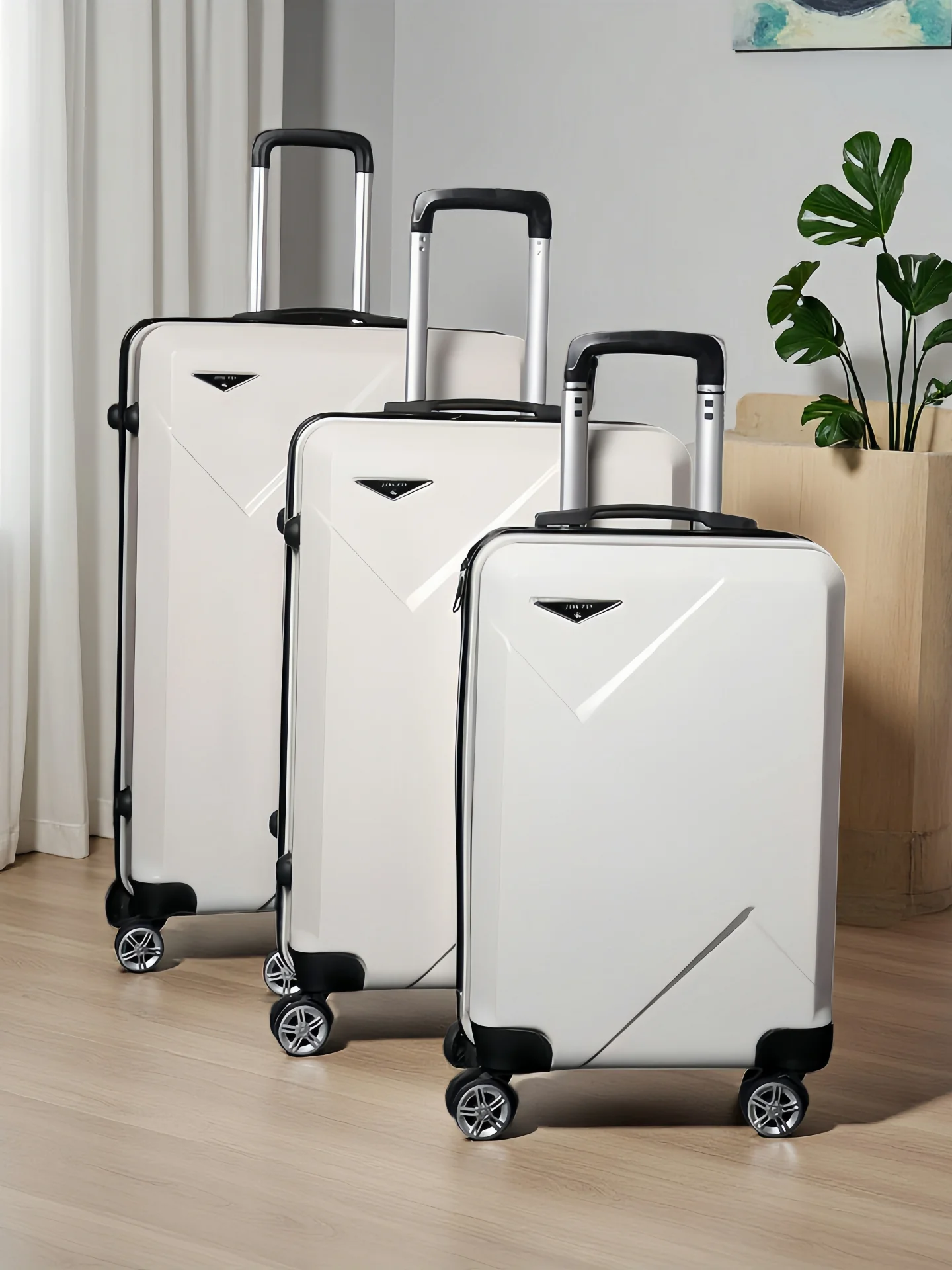 旅行用荷物-機内持ち込み-20インチ-パスワードボックス付き-男女兼用-学生向け-韓国風-24インチ-ユニバーサルホイールスーツケース-耐久性のあるabs-pc素材
