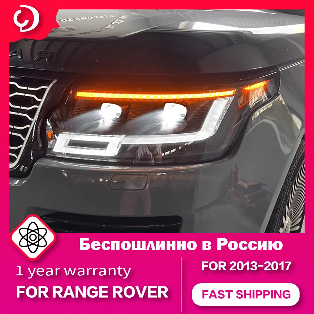 AKD Car Styling Headlights for Range Rover 2013-2017 LED Headlight DRL Turn Signal Light Led Projector Auto Accessories