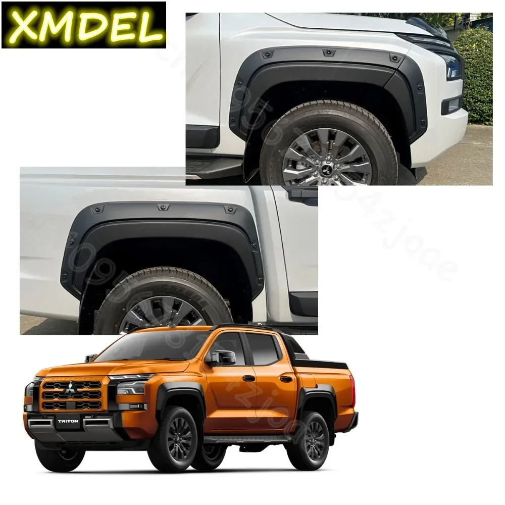 auo part Car Styling Guardabarros de 6 pulgadas con diseño de arco para Mitsubishi L200 Triton 4 Puertas Camioneta 2024 - 2025, pieza automotriz de alta calidad