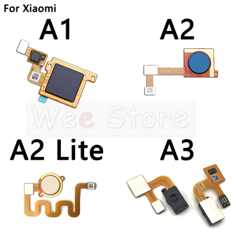 Button Back Touch ID Scanner Fingerprint Sensor Flex Cable For Xiaomi Mi A1 A2 A3 Lite Pro Plus Phone Parts