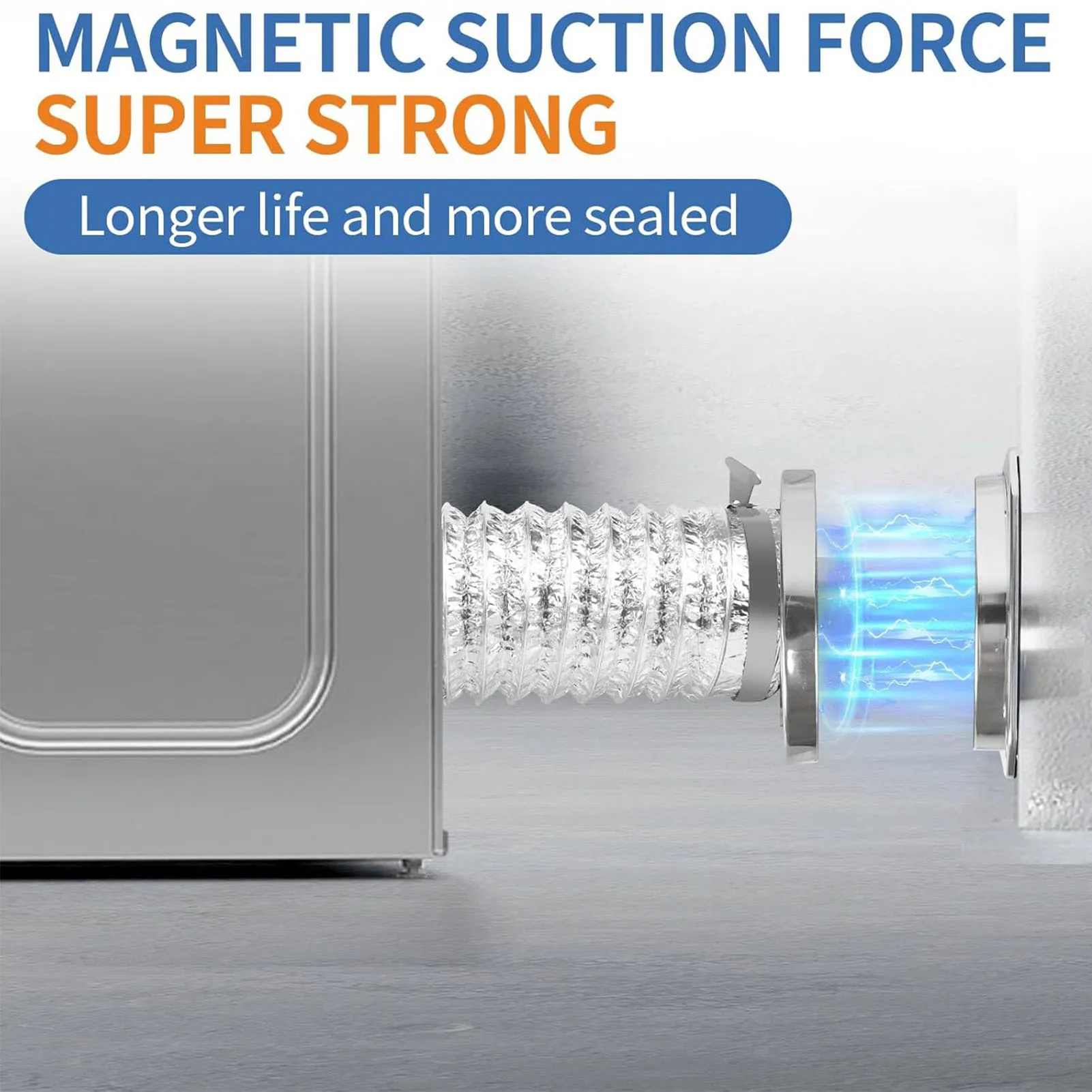 Magnetic Dryer Vent Connector Magnetic Exhaust Joint for Dryers 180-Degree Sealed Dryer Exhaust Connector Vent Connector