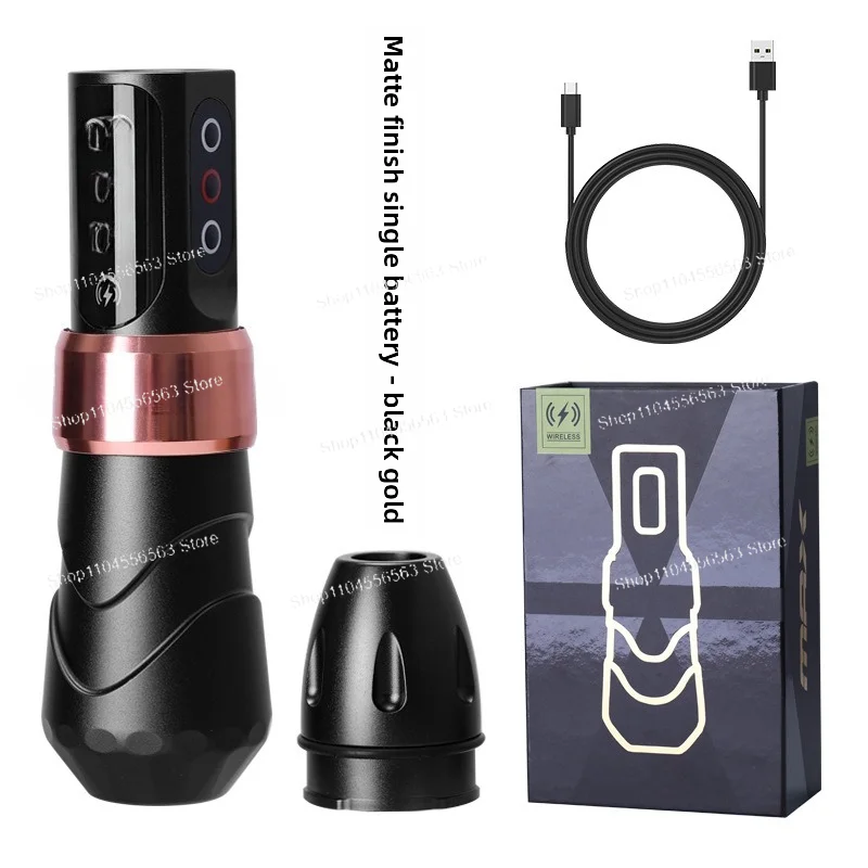 Wireless Coreless Motor Rechargeable Tattoo Pen, Dual Batteries Portable Mobile Permanent Makeup Beauty Tool for Tattoo Artists