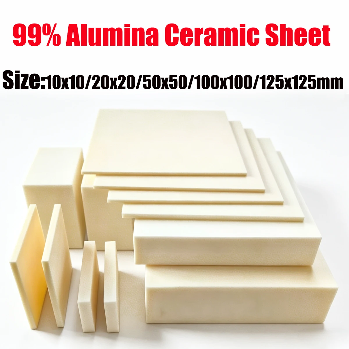 99% Alumina Ceramic Substrate Sheet High Insulation Heat Resistant Wafer for Electronic Industrial Application