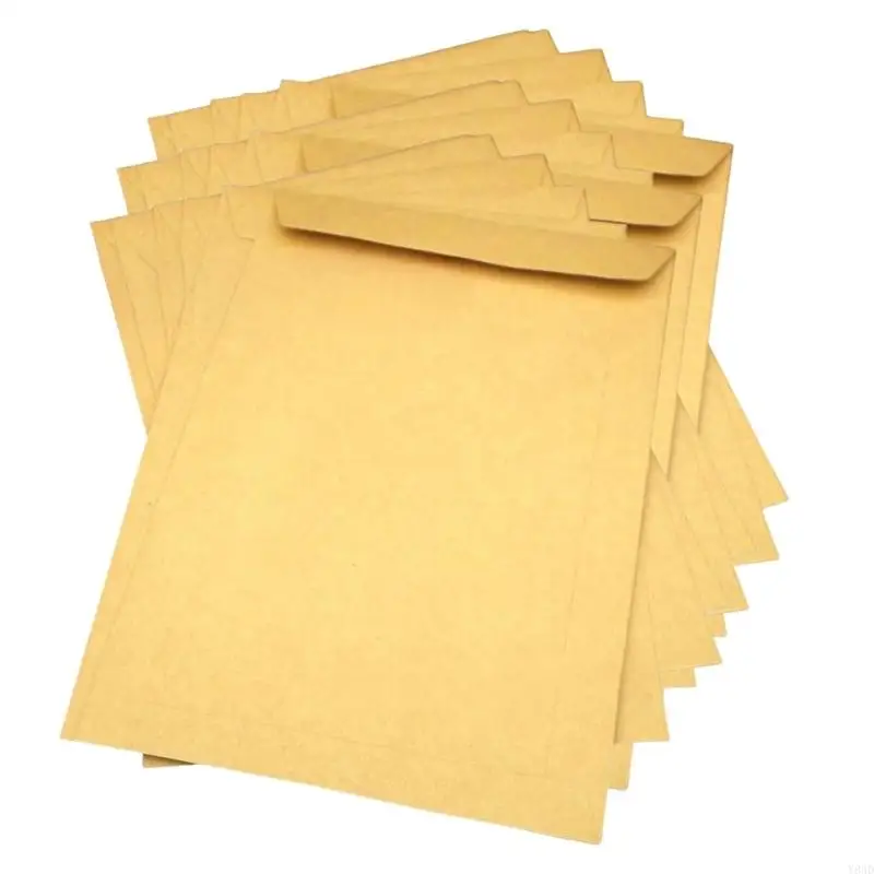 Y8AD 50Pcs Self Seal Mailing Envelope File Document Envelope for Documents Receipt, Picture, 10x7inches Large Envelope