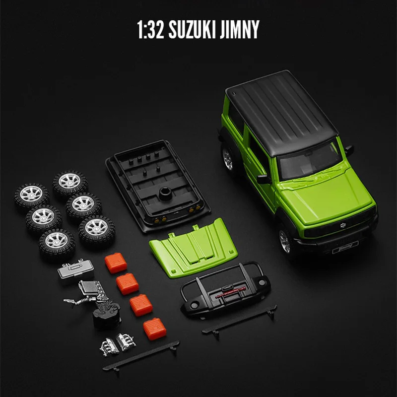 

Модель автомобиля Suzuki Jimny CCA, модифицированная, из сплава, крутая сборная модель, изысканные настольные украшения, рождественские подарки