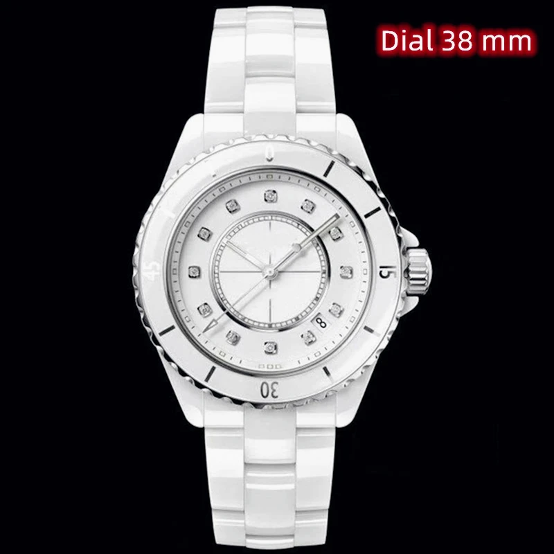 

Luxury Rose Gold Women Quartz Watch Sparkling Diamond Encrusted Bezel Practical Calendar Function 33mm 38mm Multi Sizes Fashion