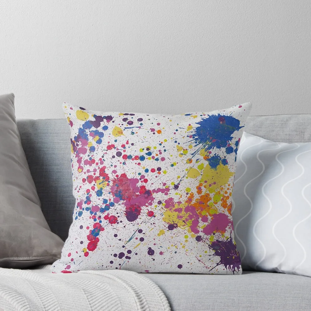 Scattered - a paint splatter artwork Throw Pillow christmas supplies Luxury Sofa Cushions Decorative pillow case pillow