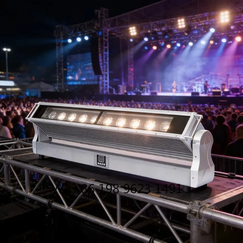 

6 Head RGBW LED Bar Moving Head Light 4.7-60° Zoom IP65 Waterproof Stage Light for Outdoor Wedding Party Show