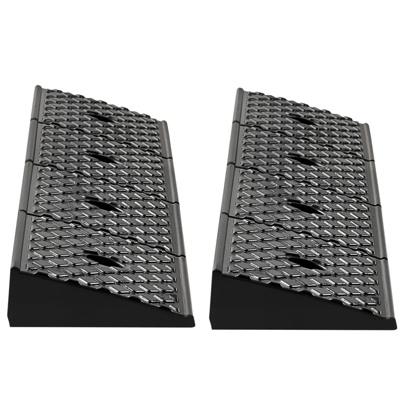 Rubber Curb Ramp, 33069 Lbs Load Capacity, Strollers, Motorcycles, Cars, Lawn Mowers & Trailers, 2 Pack