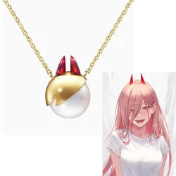 Anime Chainsaw Man Power Necklace Kawaii Denji Choker Pendant Necklaces for Women Men Accessories Cosplay Jewelry Chain Fan Gift