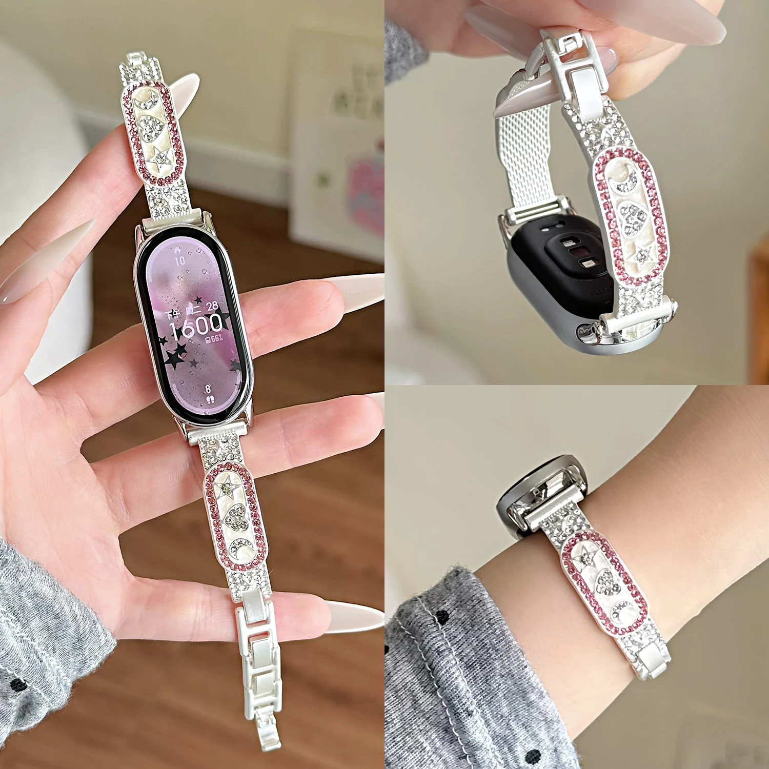 pulseira-de-metal-estrela-e-lua-compativel-com-xiaomi-band-8-9-10-pro-e-redmi-watch-4-5-6-universal-para-18-20-22mm