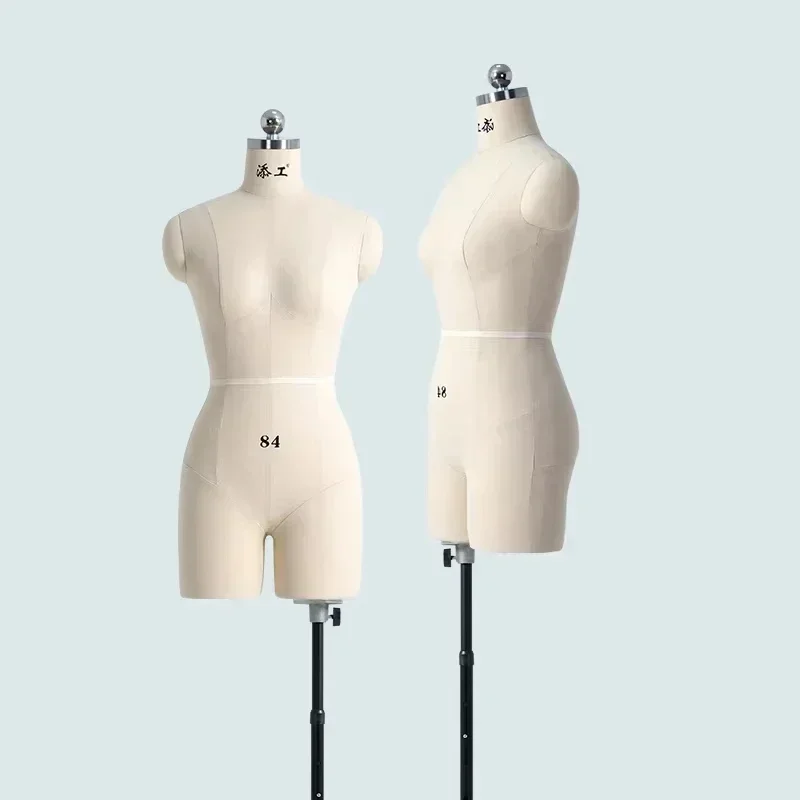 Sewing Linen Cover Body Dress Form Female Mannequins for Draping Clothing Design Bust Tailor Display Stand Can Pin