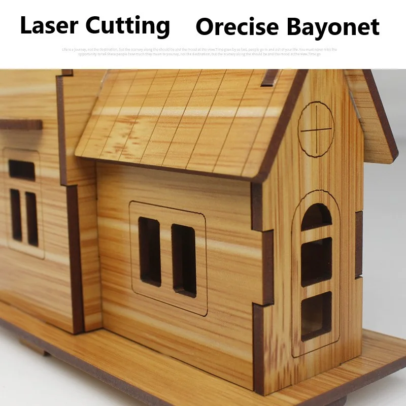 DIY wooden three-dimensional puzzle handmade cross-border popular building model toy house