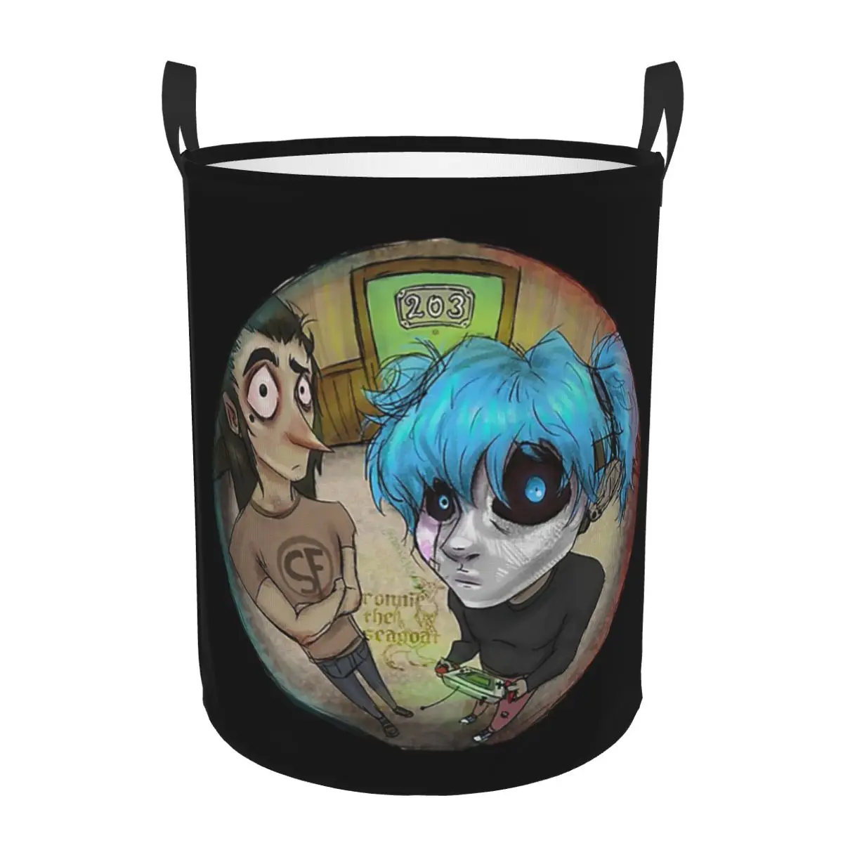 

Салли Лицо Видеоигры Корзины для грязного белья Складная большая водонепроницаемая корзина для хранения одежды для дома Детская