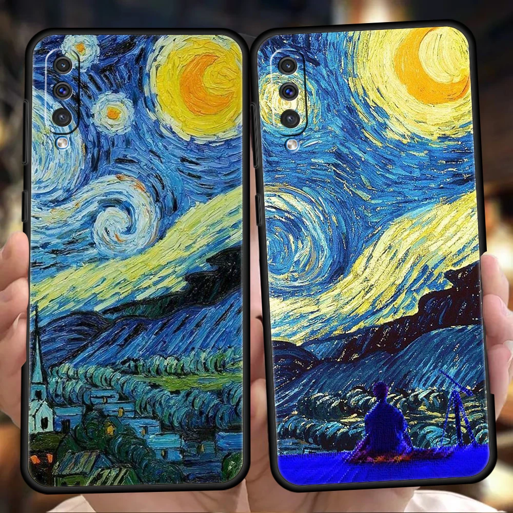 Van Gogh Series Phone Case for Samsung Galaxy A24 A13 A53 A73 A33 A22 A12 A02 A03 A05 A70 A50 A10 A20 5G Silicone Cover Shell