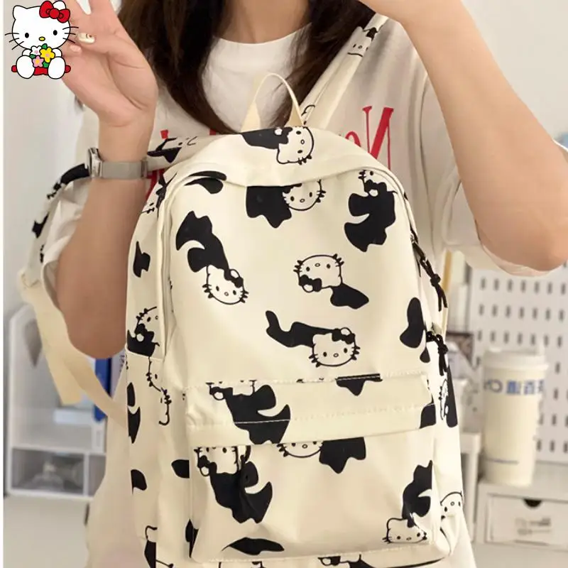 

Милый мультяшный рюкзак Hello Kittys, красивый рюкзак большой вместимости, водонепроницаемый школьный рюкзак, осветляющий нагрузку, модный фестивальный подарок