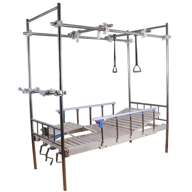 

* Кровать для кормления, больничная многофункциональная кровать с тремя встряхивающимися разделенными ножками из нержавеющей стали, тяговая ручная медицинская реабилитационная кровать