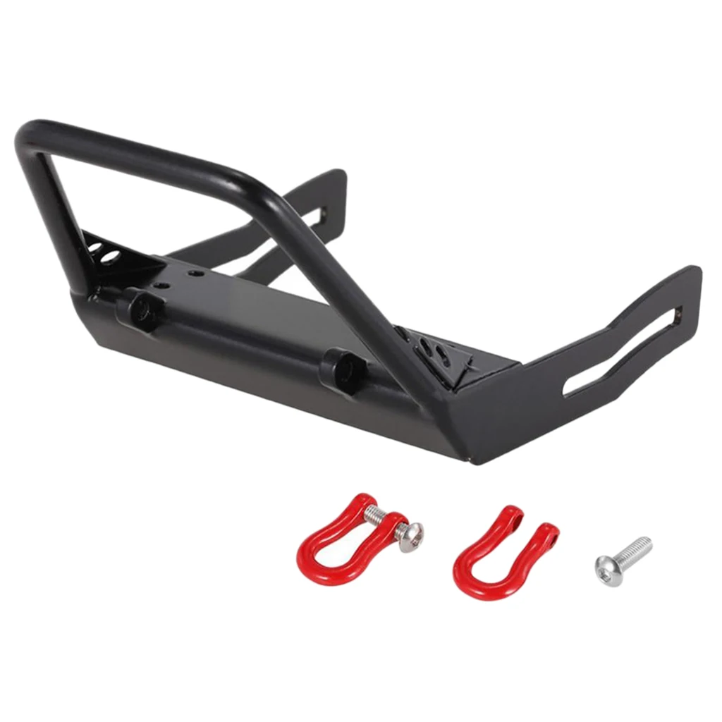 1pc Steel Front Bumper Trapezoid Bull Bar w/ Shackles for RC 1:10 Car Parts