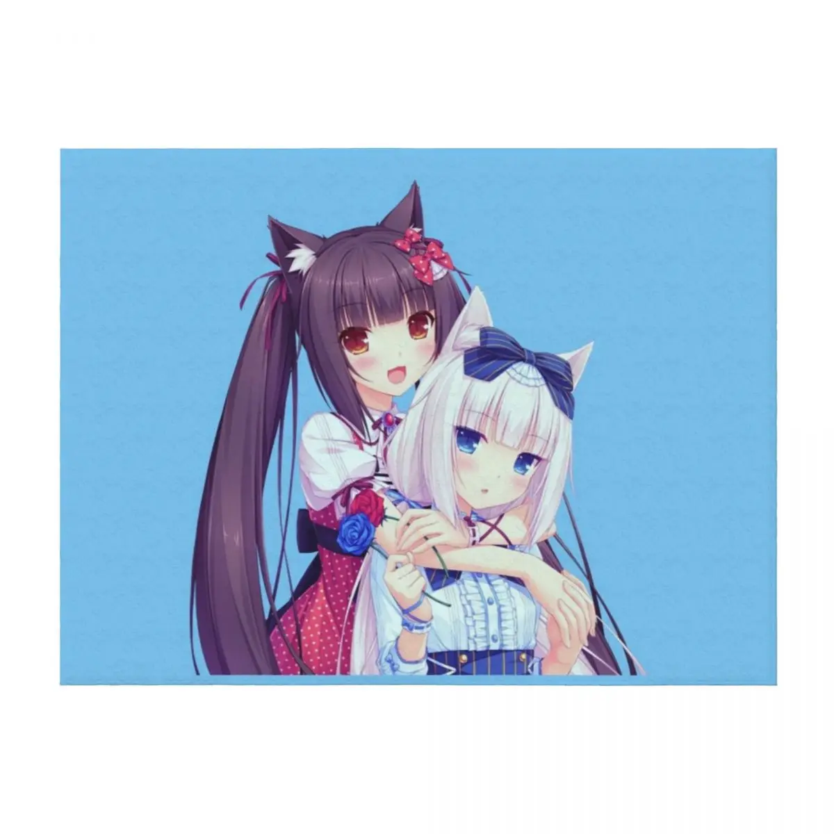 Ваниль Чокола Nekopara Catgirl аниме Kawaii пледы пляжное фланелевое очень большое свободное одеяло Ваниль Чокола Nekopara Catgirl аниме Kawaii пледы пляжное фланелевое очень большое свободное одеяло