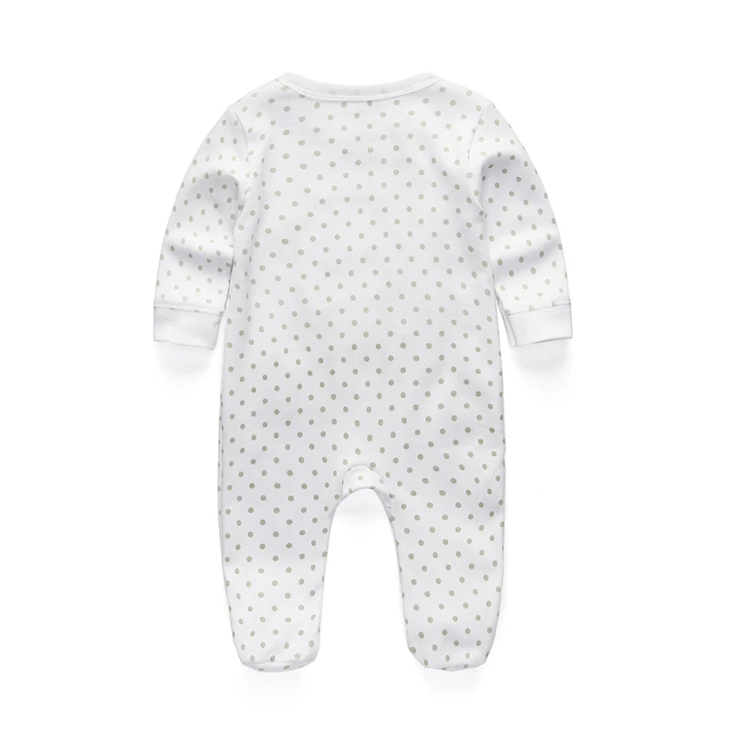 Kiddiezoom Fashion Unisex Little Bear Print long Sleeve Causal Baby Boy Girl Rompers Soft 100%Cotton Newborn Clothing