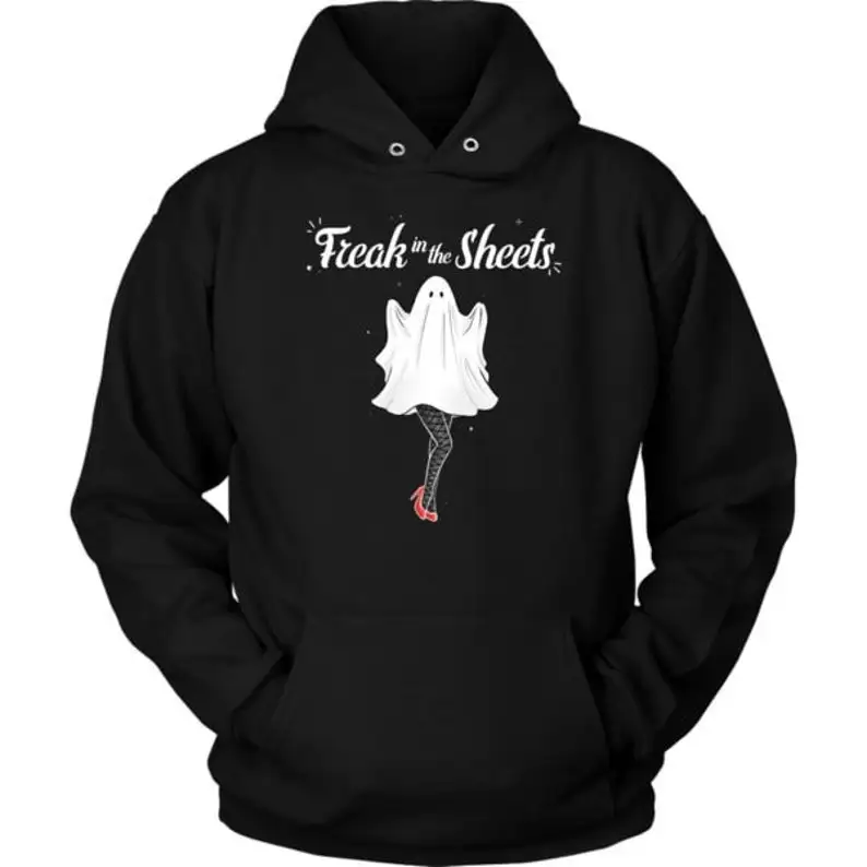 

Freak in the Sheets Hoodie Funny Halloween Hoodies for Women Cute Goth Clothes Gothic Clothing Women Cute Halloween Sweater Hall