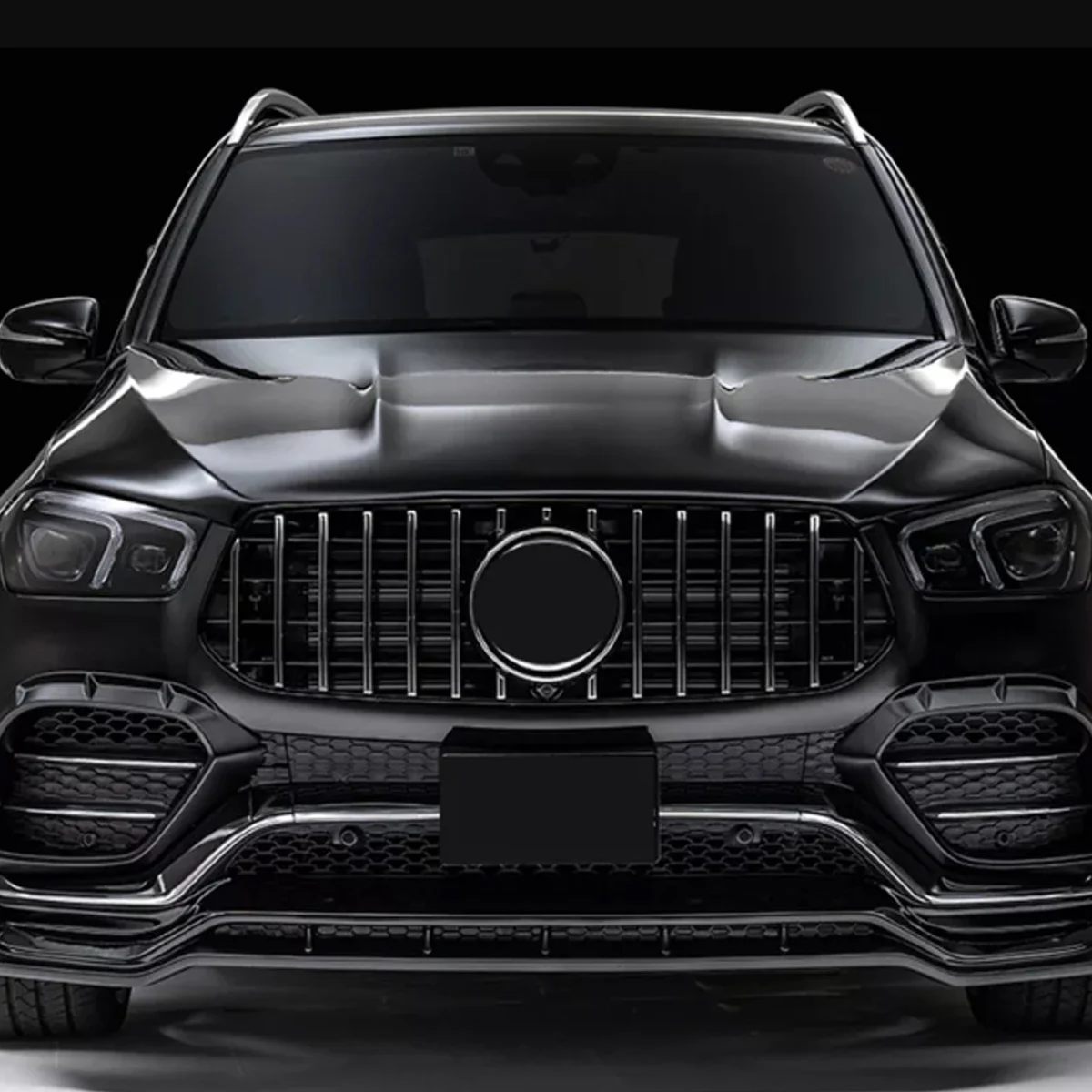 GT Style Grill fit For Mercedes Benz GLE W167 C167 X167 Coupe Gle350 300d 450 Accessories 2020-2022 Middle Front Grille Bumper