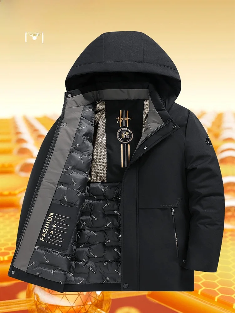 

Утепленная хлопковая куртка с капюшоном для мужчин среднего и старшего возраста, новая зимняя модель, ветрозащитная, водонепроницаемая, для активного отдыха