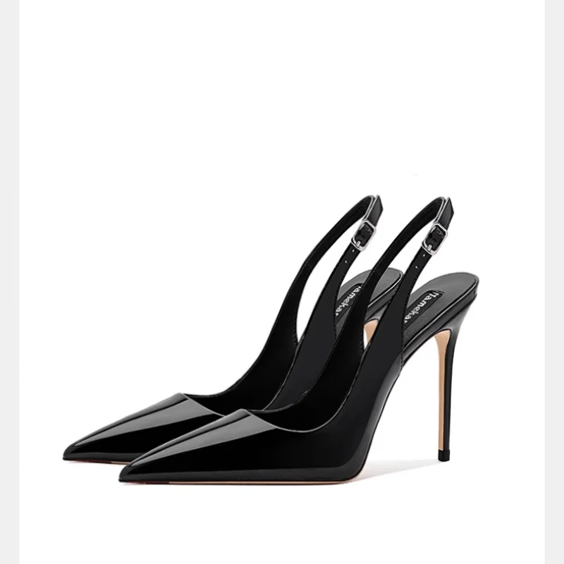 Zapatos sexis De tacón súper alto para Mujer, sandalias con punta estrecha, zapatos De tacón elegantes con talón descubierto para verano, vestido De tendencia para Mujer De Zapatillas