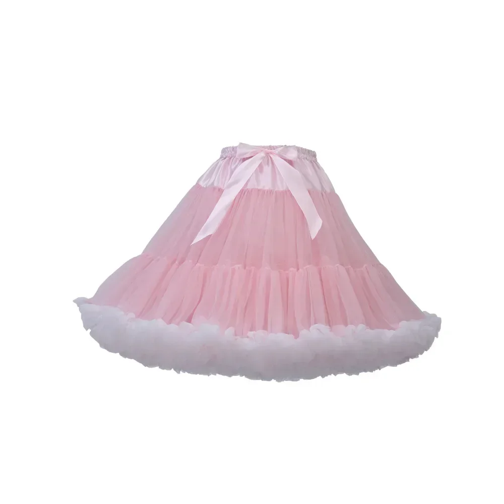 New Arrival  Extra Long Women Skirt More Color Tulle Puffy Pink  Wedding Bridal Petticoat Fashion Unerskirt Tutu