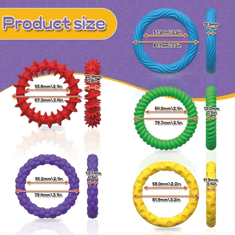 Multicolored Elastomer Fiddle Wristband Flexible Permanent Plan Transportable Unwinding Tool For Adults Teens 15UB