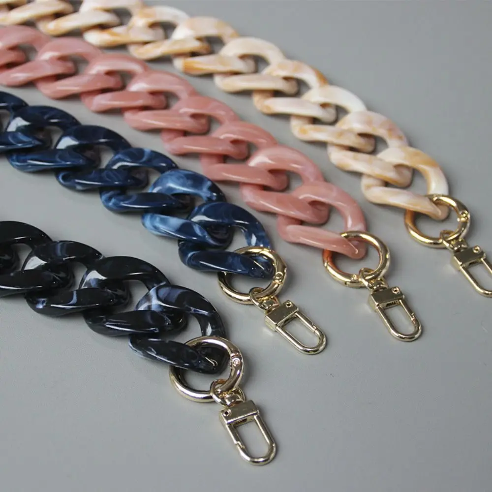 Women Acrylic Resin Bag Chains Shoulder Bag Straps Detachable Handbag Clutch Chain Purse Chain Belt Replacement Bag Accessories