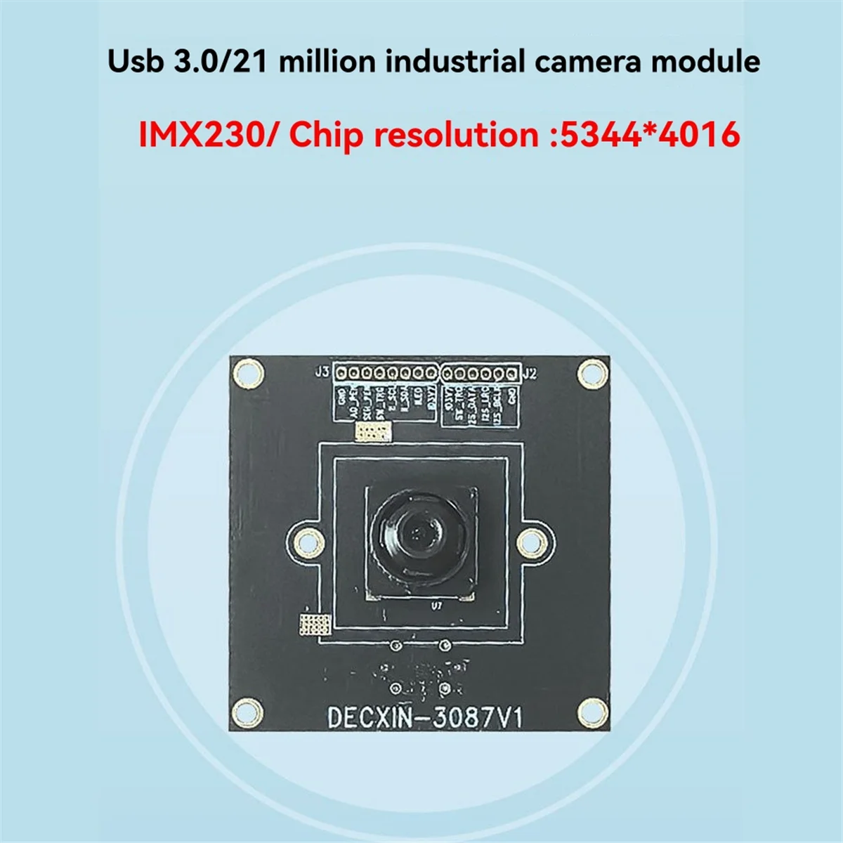 กล้องอุตสาหกรรม FFYY-USB3.0 21MP IMX230 HD ความละเอียด 5344x4016 มุมมอง 80 องศา โมดูลโฟกัสคงที่แบบ AF ไม่ต้องลงไดรเวอร์