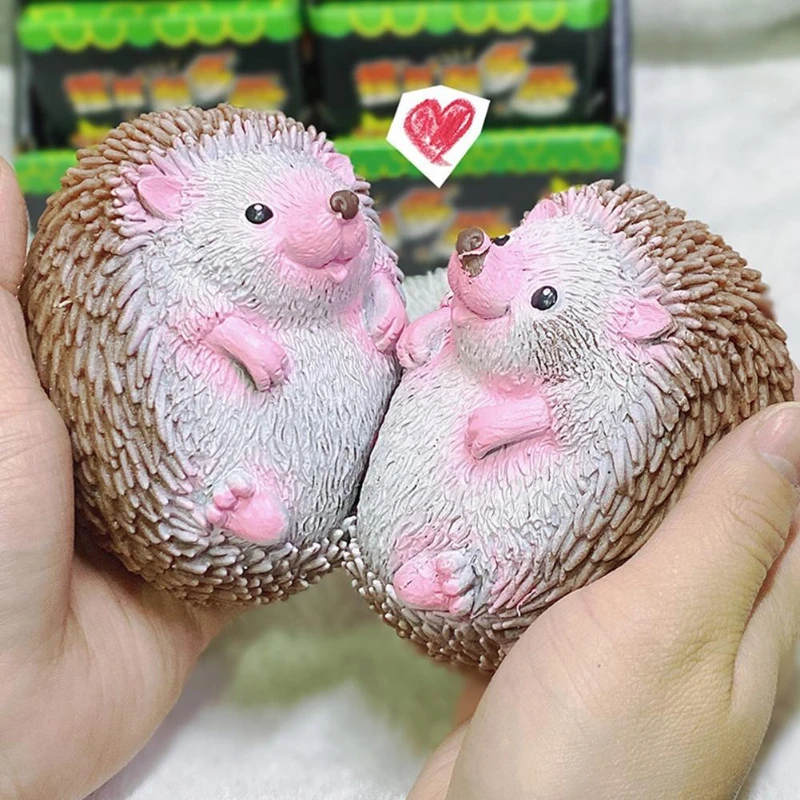 Adult Kids Stress Reliever Fun Birthday Gifts Cartoon Hedgehog Decompression Toys Anti Stress Fidget Toy Squeeze Toys