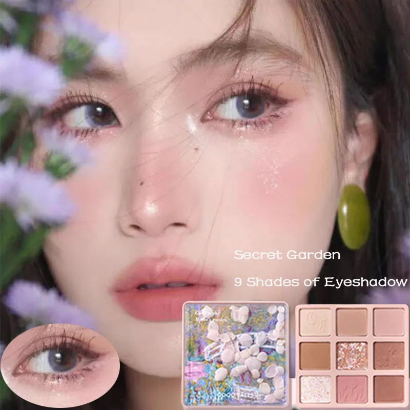 

Gogotales Secret Garden Petal Eyeshadow Palette Summer Milk Tea Earth Shade Matte Pearlescent Sequins Longlasting Wholesale Make