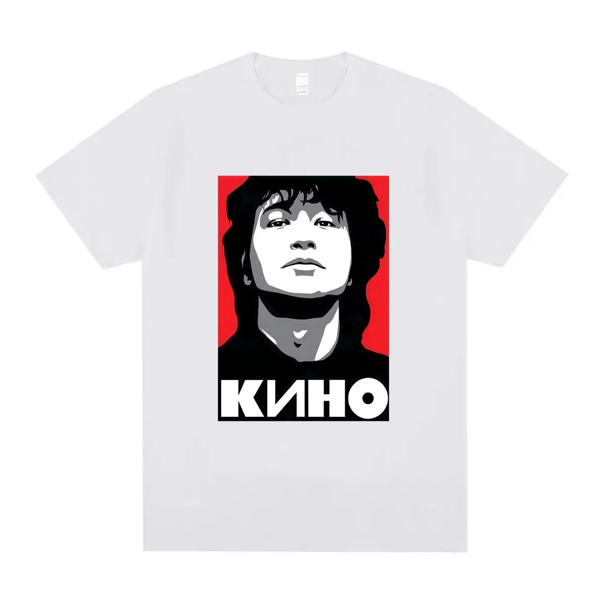 

Legendary Russia Rock Band Kino Viktor Tsoi Face Graphic T-shirt Men Women Fashion Gothic Punk T Shirts Male Vintage Streetwear