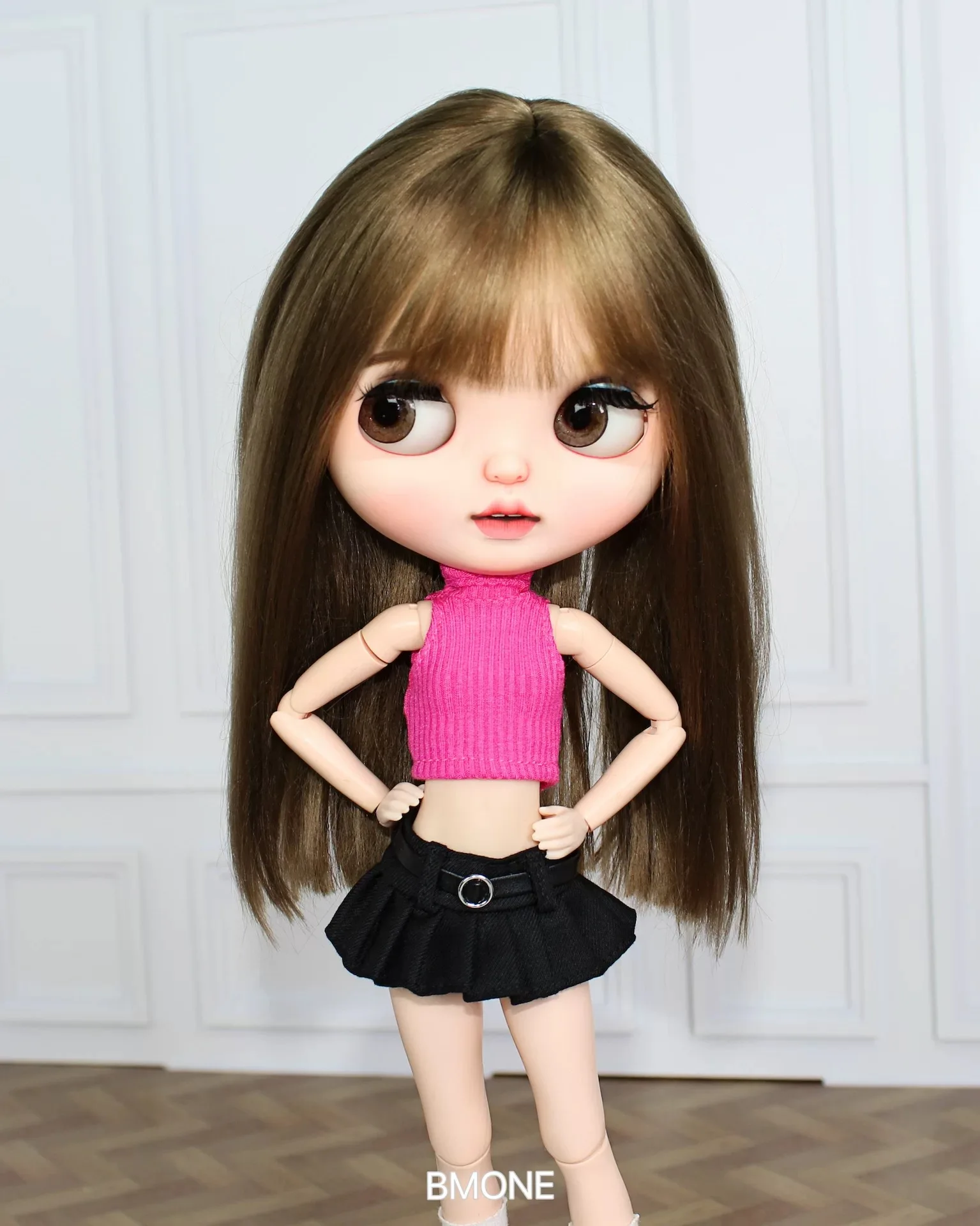 30cm bjd fr supermodelo boneca roupas moda simples gola alta malha sem mangas topo para 1/6 boneca xinyi spice girl vestir-se