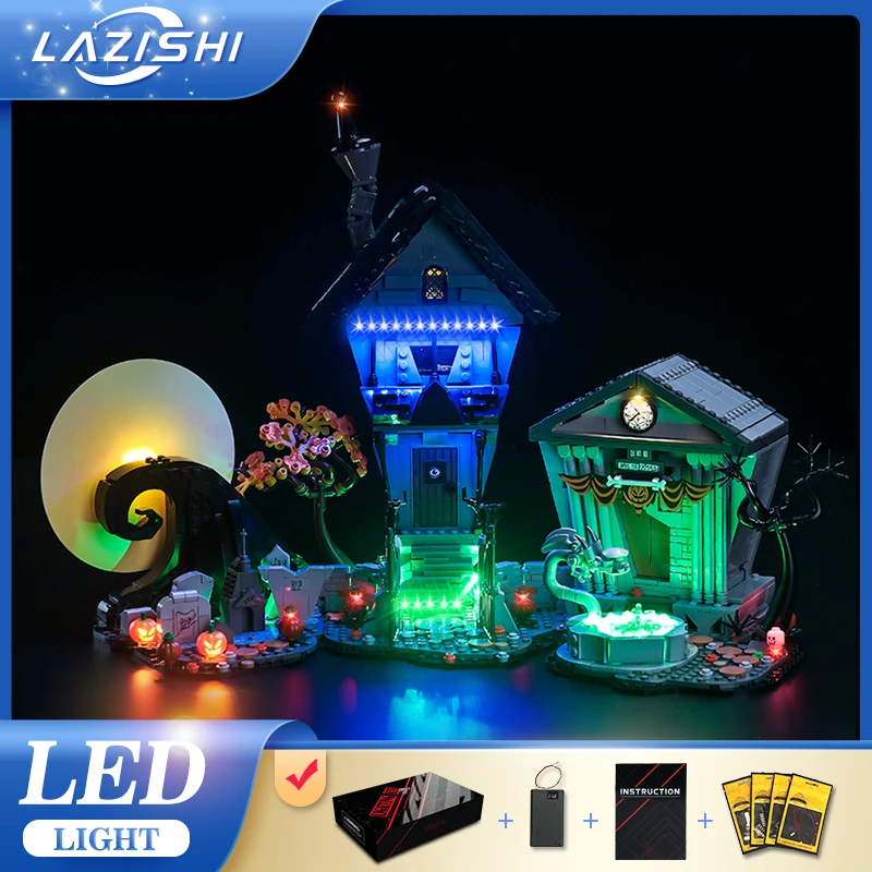 Lazishi LED Light 21351 Set Suitable for Tim Burton\'s The Nightmare Before Christmas Building Blocks (Lighting Accessories Only)