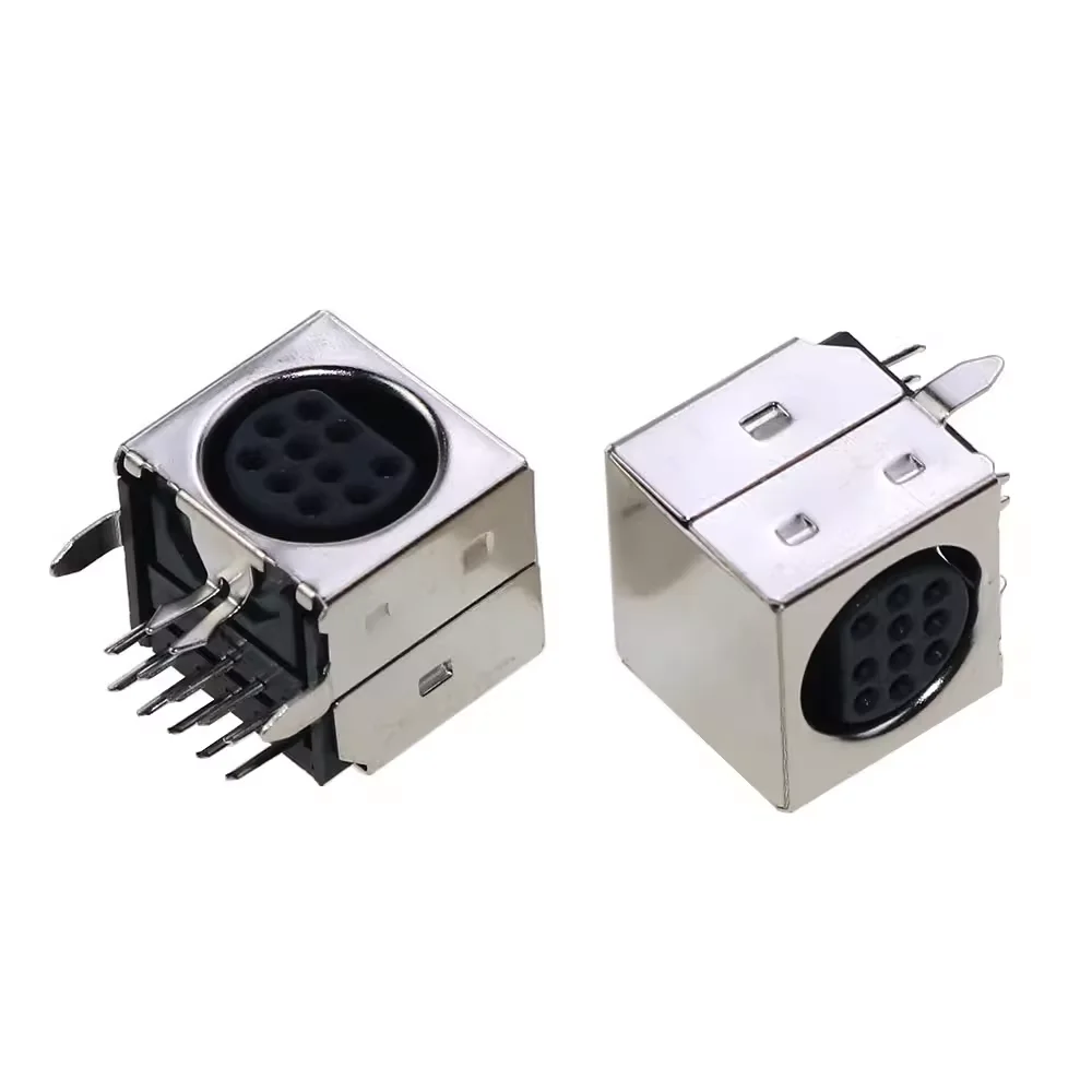 MDC-10-19 Square keypad plug DIN socket S terminal full package 10-pin 10-core socket female socket