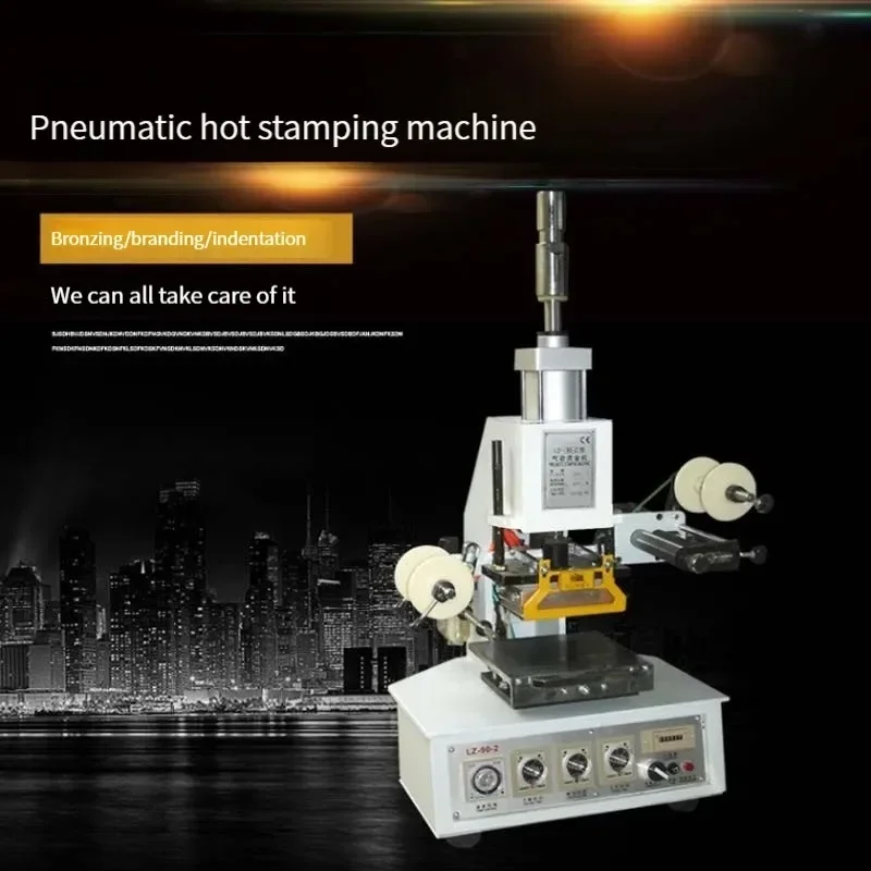 Pneumatic Hot Stamping Machine Automatic Digital Hot Stamping Machine Indentation Transfer Logo Adjustable Workbench