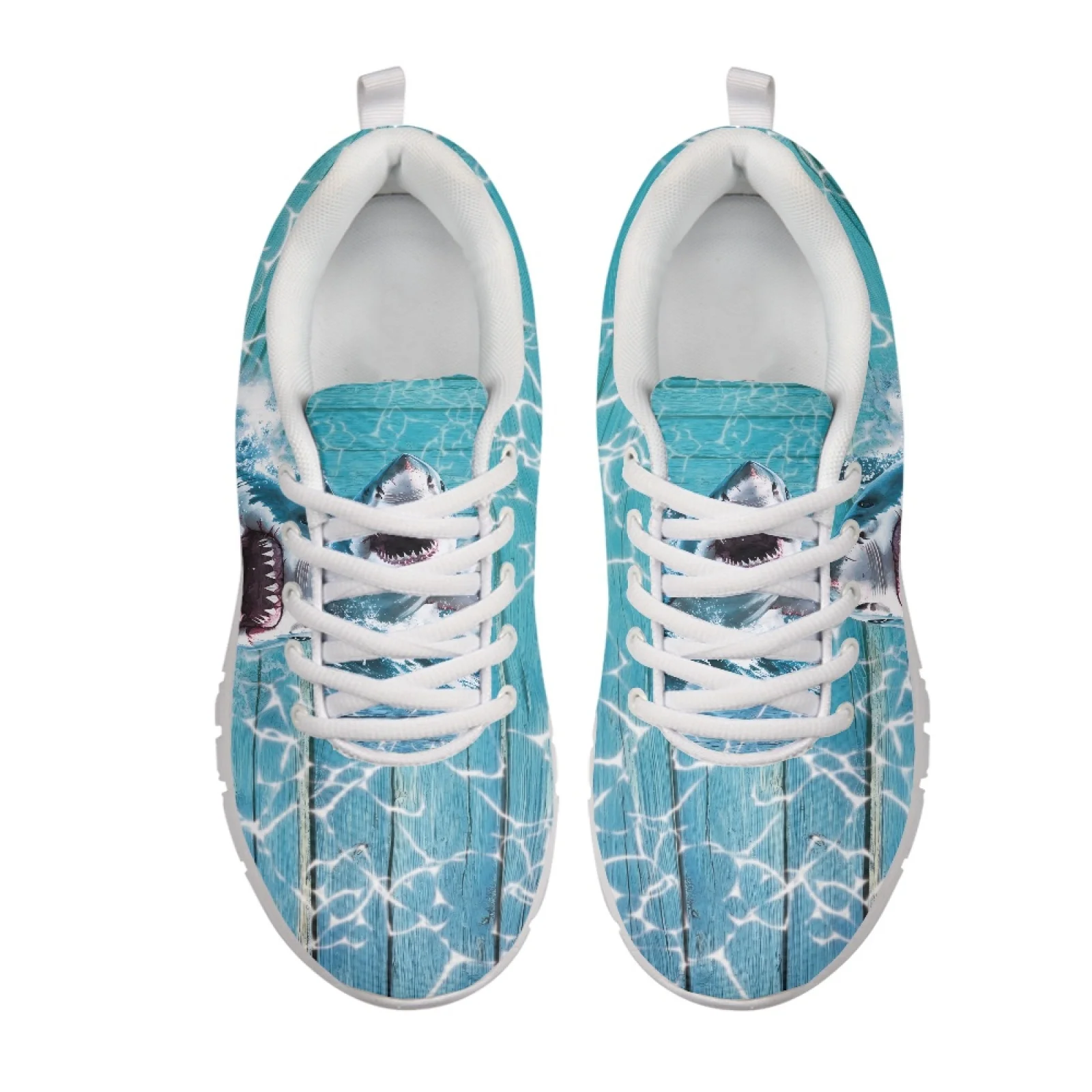 Coloranimal Shark Attack Fashion 2026 Fitness Shoes Women Running Walking Shoes Breathable Sports Tennis Shoes for Mens