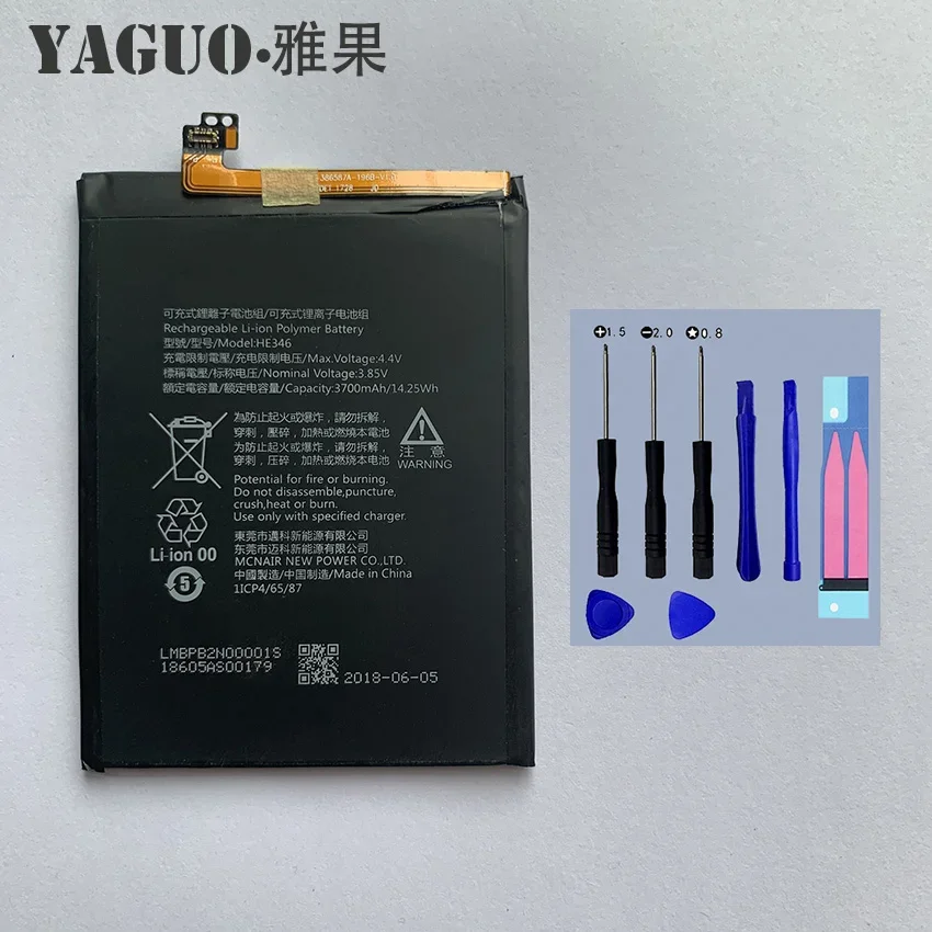 

100% New Original HE346 3700mAh Battery HE 346 For Nokia 7 Plus 7P N7P Batteries Bateria + Tool Kits