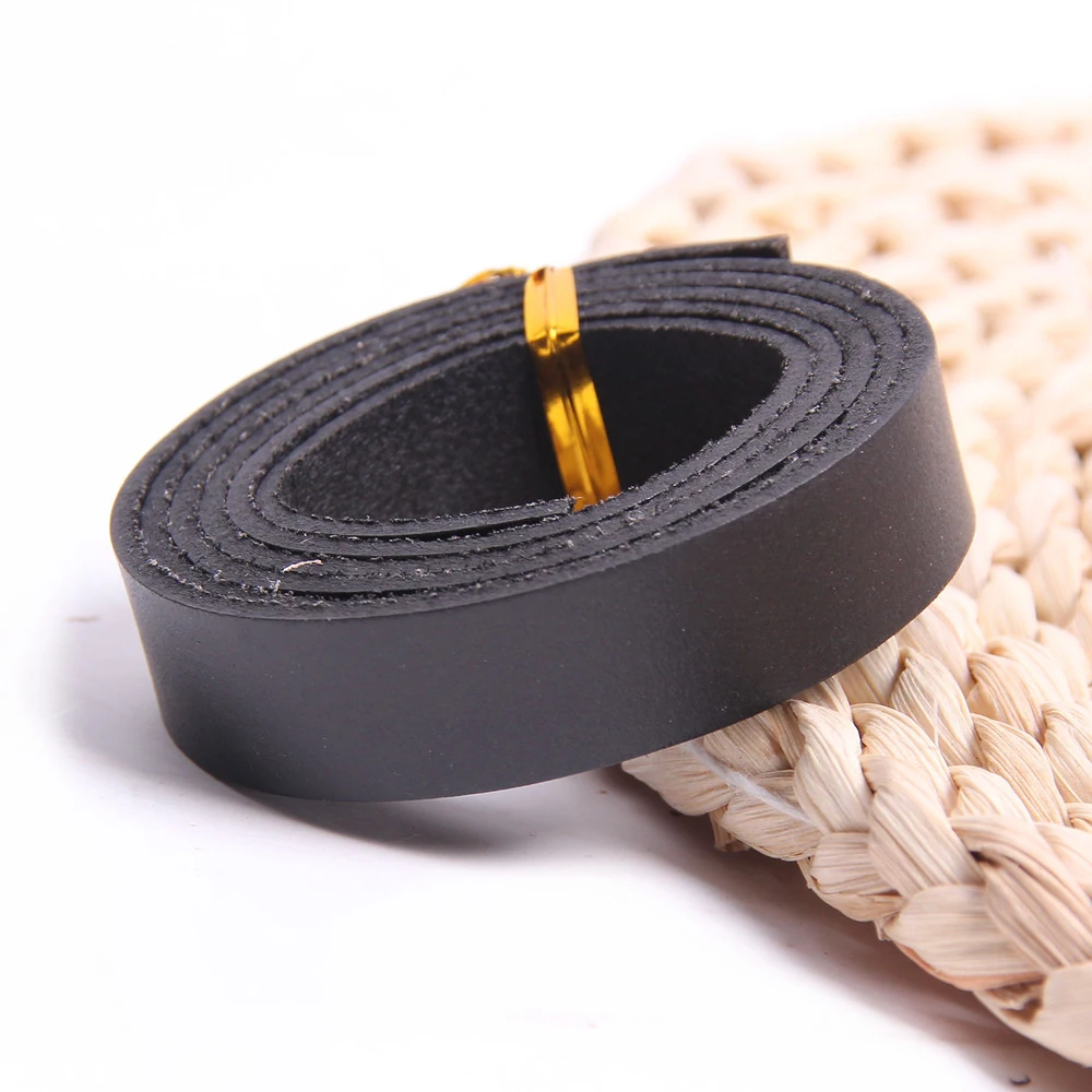 80cm Genuine Leather Strip Black/Brown/Coffee 3-30mm Seamless Flat Leather Cord DIY Handmade Necklace Bracelet Accessories image 4