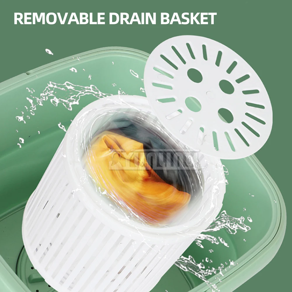 نوعية جيدة 25L سعة كبيرة المحمولة غسالة قابلة للطي التلقائي غسالة الملابس الداخلية الصغيرة