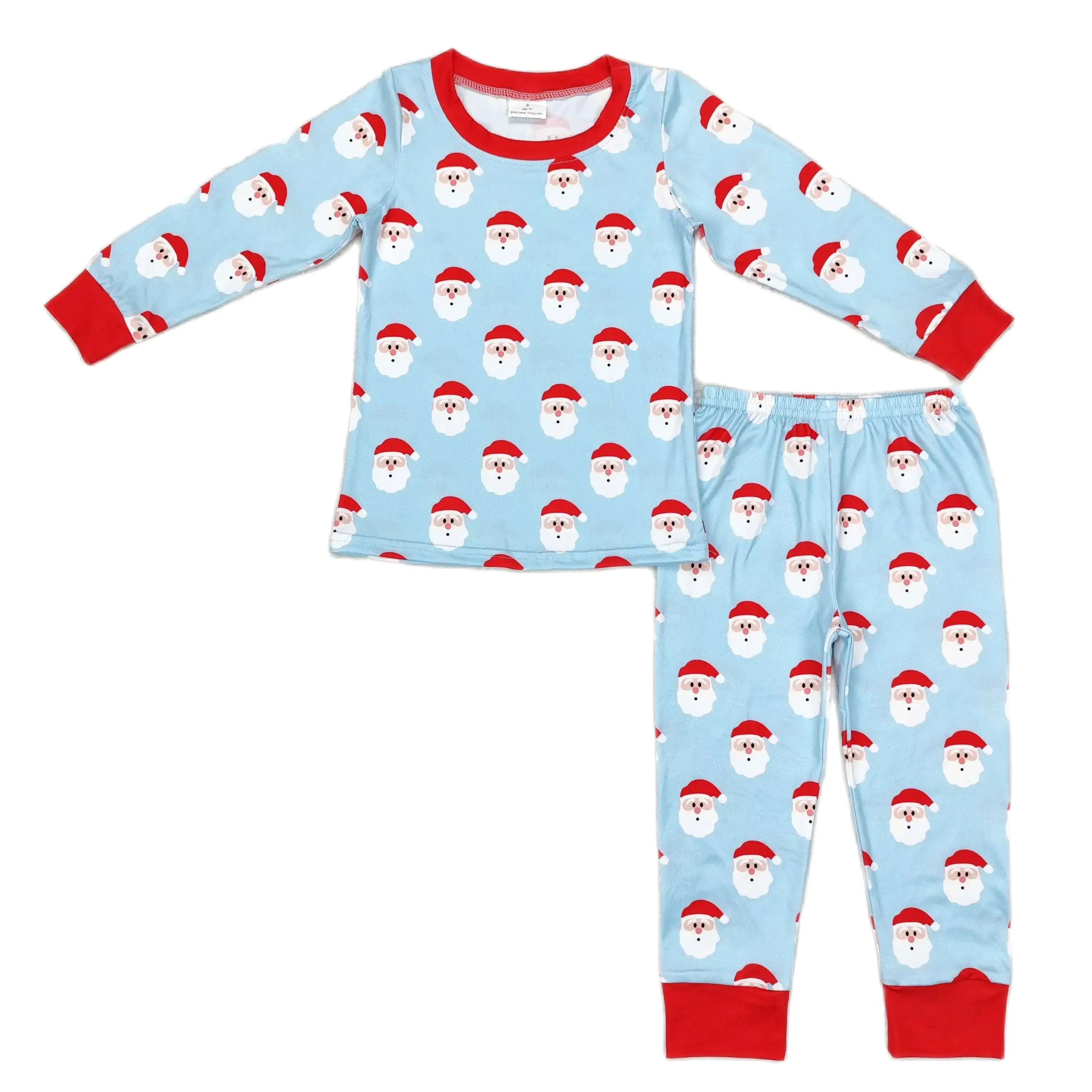 

Wholesale Children Merry Christmas Santa Pajamas Baby Boy Red Blue Long Sleeve Set Kids Pants Sleepwear Toddler Outfit Nightwear