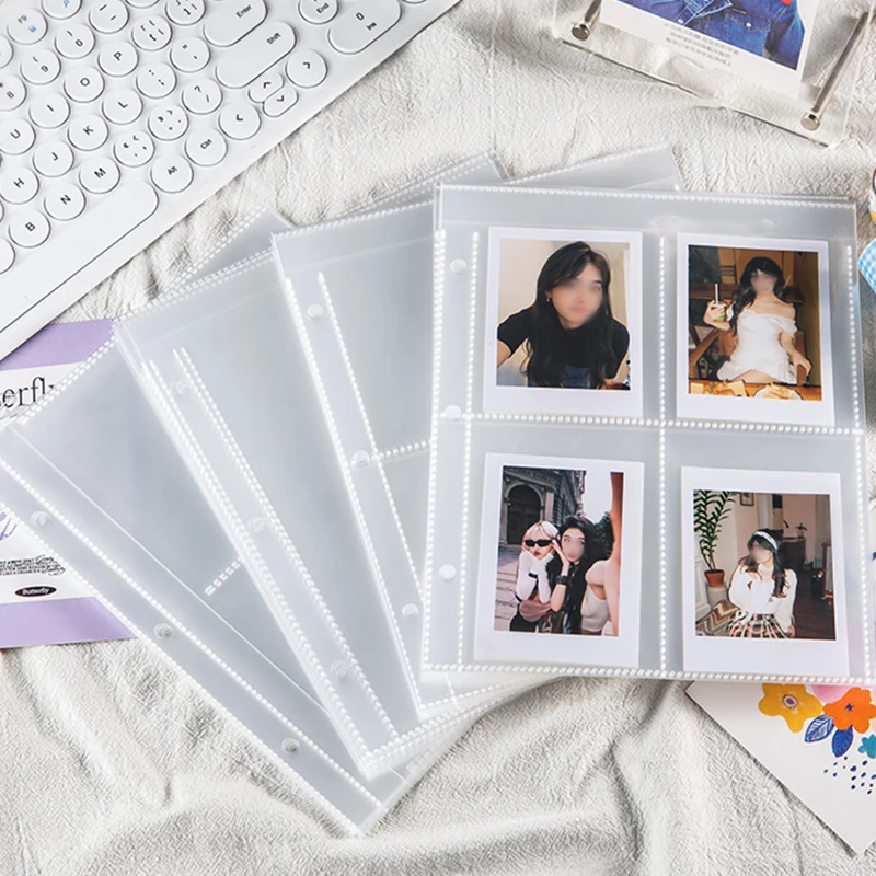 

10 Sheet A4 Clear Photo Album Refill Pages Kpop Cards Protector Multiple Pockets PP Single-side for Postcard Photo Stamp Storage
