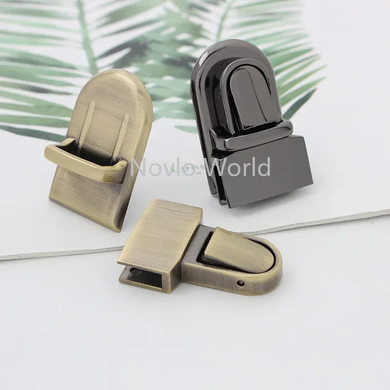 10-30 pieces 5 colors 41*24mm Metal Push Lock for Briefcase Leather Bag Women Purses Bag Closured Buckle On Sale